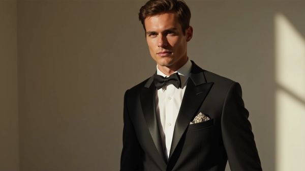 Un costume noir croisé pour un style moderne et élégant